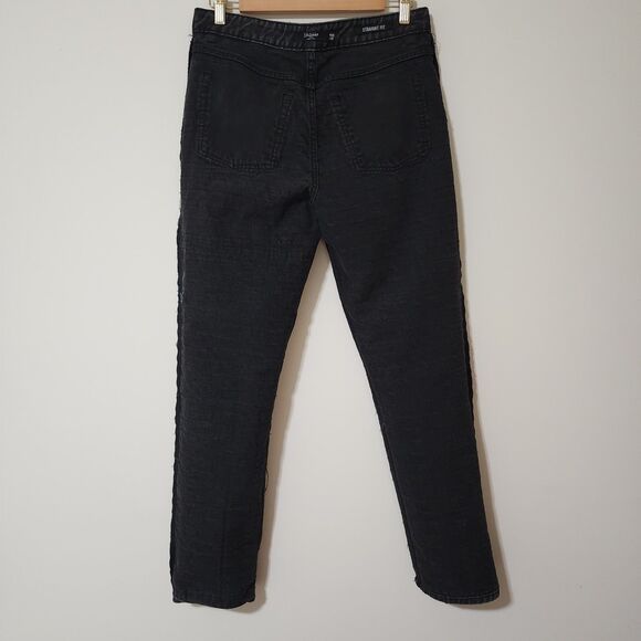 Jaded London Straight Leg Jeans in Black with Shredded Design Cotton Size 30/31 - Picture 5 of 16